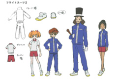宇宙ステーション内部での服のイメージ 宇宙ステーション内部での服のイメージ