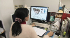 彩色はコンピュータで行われます。早いです。 彩色はコンピュータで行われます。早いです。